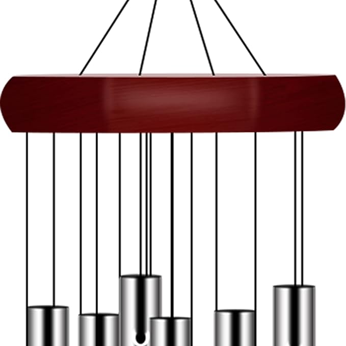 28-Inch Outdoor Wind Chime – Tuned Aluminum Tubes with Wooden Catcher and Striker for Garden, Porch, Balcony & Yard Décor