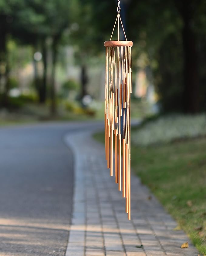 36-Inch Outdoor Wind Chime – Tuned Aluminum Long Tubes with Solid Wood Top for Garden, Porch, Balcony, Indoor & Outdoor Decoration