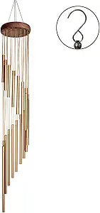 36-Inch Outdoor Wind Chime – Tuned Aluminum Long Tubes with Solid Wood Top for Garden, Porch, Balcony, Indoor & Outdoor Decoration