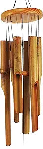 Natural Bamboo Wind Chime – Handmade Outdoor Wooden Chime for Garden, Porch, Balcony, or Indoor Zen Decor