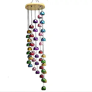 32-Inch Colorful Wind Chime with 48 Bells – Rainbow Hanging Ornament for Balcony, Garden, Kids Room & Holiday Decor